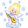 Angel Praying An Instrument Smiley Face, Emoticon