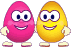 2 Happy Eggs Smiley Face, Emoticon