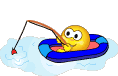 Smiley Goes Fishing Smiley Face, Emoticon