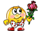 Smiley Holding Flowers Smiley Face, Emoticon
