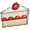 Strawberry Cake Slice Smiley Face, Emoticon