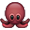 Pink Tiny Octopus Smiley Face, Emoticon