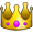 Golden Crown With Jewels Smiley Face, Emoticon