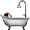 Bath Tub With Shower Smiley Face, Emoticon