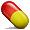 Red And Yellow Pill Smiley Face, Emoticon