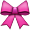 Pink Girly RIbbon  Smiley Face, Emoticon