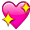 Sparkling Purple Heart Smiley Face, Emoticon
