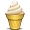 Vanilla Ice Cream Cone Smiley Face, Emoticon
