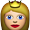Blonde Princess Crown Smiley Face, Emoticon
