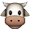 Cute Big-Nosed Cow Smiley Face, Emoticon