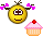 Yummy Cupcake For Smiley Smiley Face, Emoticon