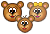 Teddy Bear Family Smiley Face, Emoticon