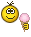 Yummy Cool Ice Cream Smiley Face, Emoticon