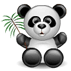 Black And White Panda Smiley Face, Emoticon