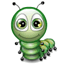 The Green Caterpillar Smiley Face, Emoticon