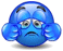 Blue And Sad Smiley Face, Emoticon
