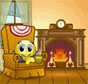Fireplace Is Relaxing Smiley Face, Emoticon