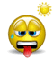 Dehydration By Heat Smiley Face, Emoticon