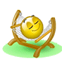Hammock Is Relaxing Smiley Face, Emoticon