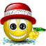 Wearing Red Hat Smiley Face, Emoticon