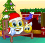 Santa And Kids Smiley Face, Emoticon