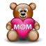 Mom And Bear Smiley Face, Emoticon