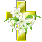 White Flower And Cross Smiley Face, Emoticon