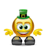 Dancing On St Patricks Smiley Face, Emoticon