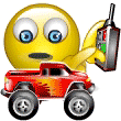 I Like Toy Cars Smiley Face, Emoticon