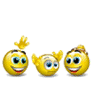 Kids Playing Football Smiley Face, Emoticon