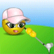 The Girl Golfer Smiley Face, Emoticon