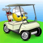 Driving A Golf Cart Smiley Face, Emoticon