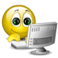 Working On Pc Smiley Face, Emoticon