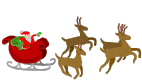 Reindeer And Sleigh Smiley Face, Emoticon