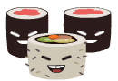 It's Sushi Time Smiley Face, Emoticon