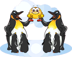 Penguins Holding A Smiley Smiley