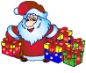 Santa And 5 Presents Smiley
