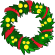 Green Christmas Wreath Smiley