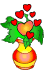Hearts In Flower Pot Smiley