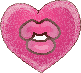 Kissing Lip And Heart Smiley