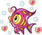 Cute Pink Fish Smiley