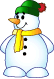 Snowman Facing Left Smiley