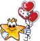 Star With Balloons Smiley