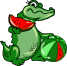 Alligator Eating Watermelon Smiley
