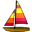 Colorful Sail Boat Smiley