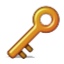 Golden Key With Hole Smiley
