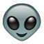 Smiling White Martian Smiley