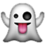 Smiling Ghost Says Boo Smiley