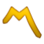 Yellow Colored Boomerang Smiley