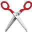 Red Sharp Scissors Smiley